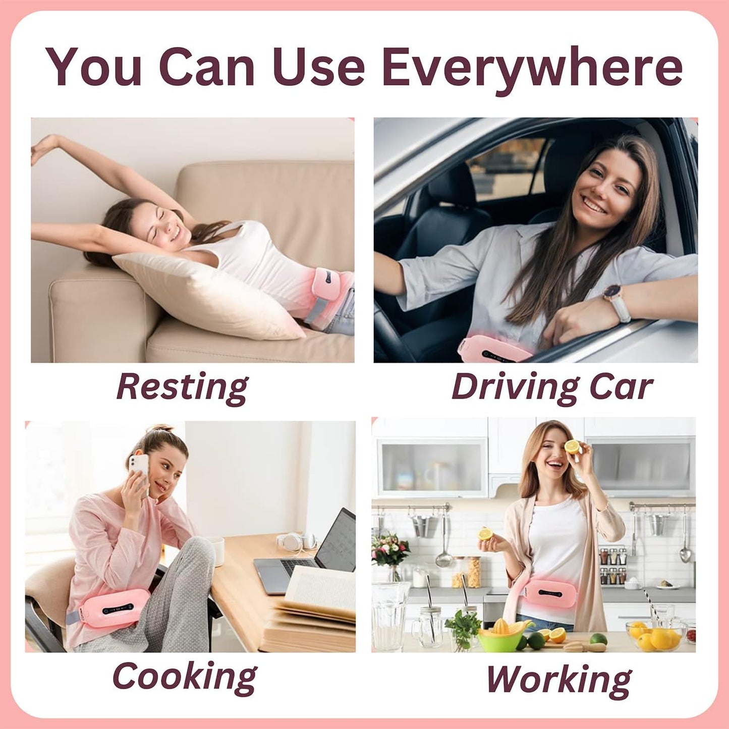 Period Cramp Comfort – Heating Pad & Massager